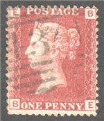 Great Britain Scott 33 Used Plate 72 - BE